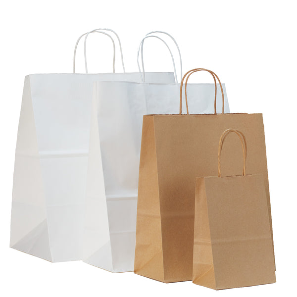 White shopping bags wholesale sale